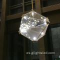 Araña de gran proyecto moderno de lujo de cristal de diseño personalizado